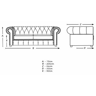 Ashbourne Velvet Chesterfield 2 & 3 Seater Sofa Set