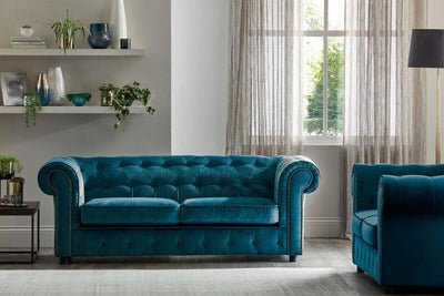 Aspen 3 Seater Velvet Chesterfield Sofa