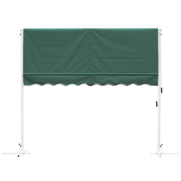 3 x 3m Freestanding Garden Awning Shelter - Green/White