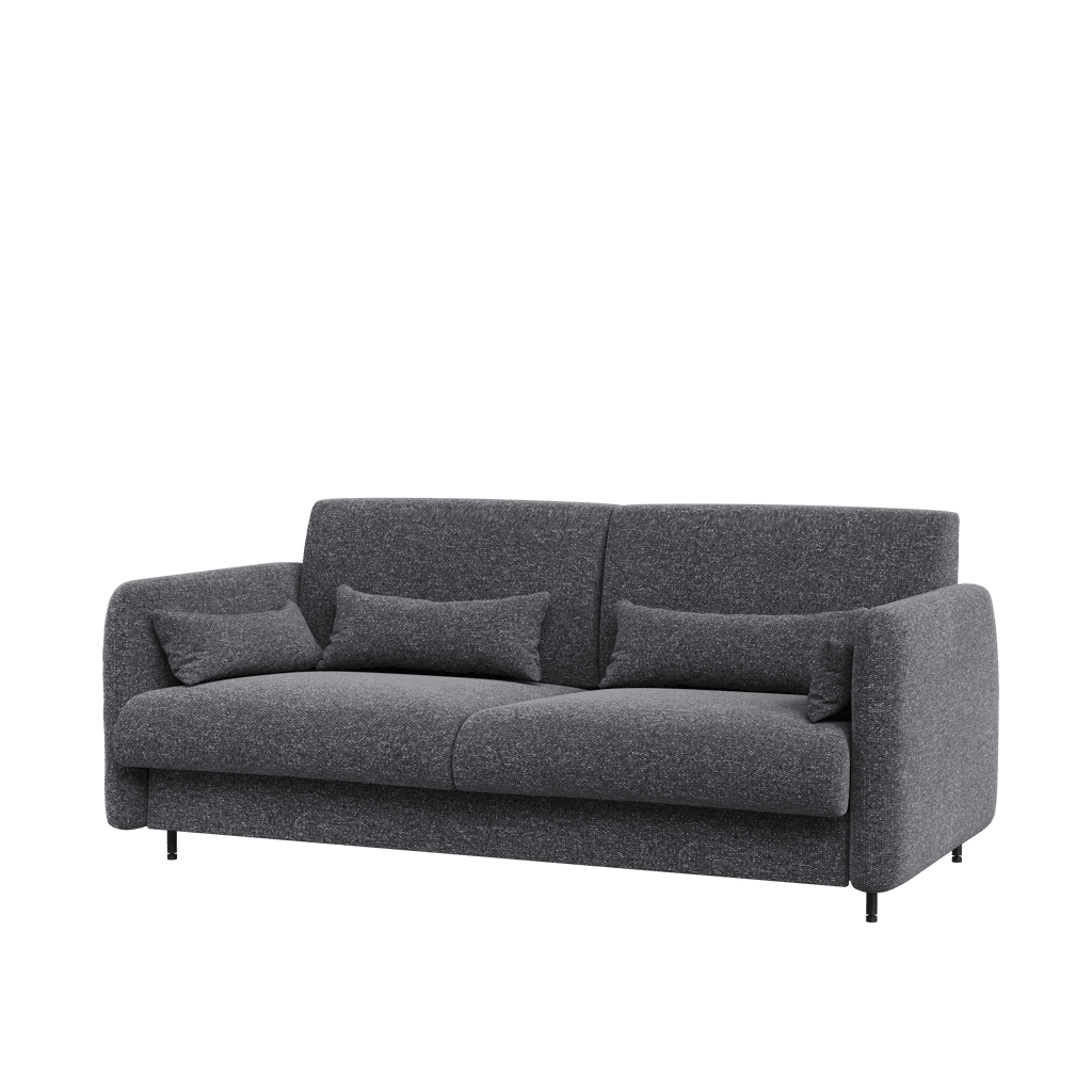 Black deals upholstered sofa