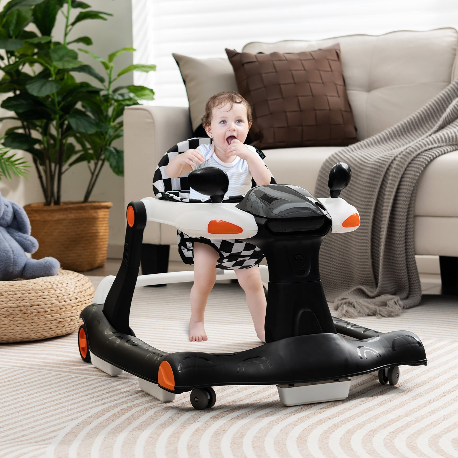 Baby walker hot sale black and white