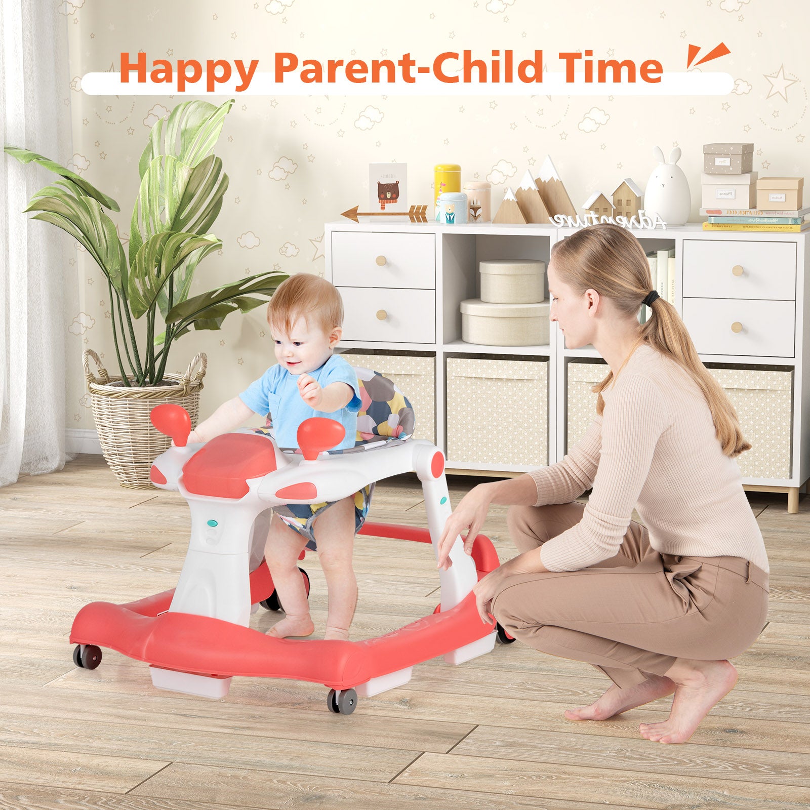 Adjustable height best sale baby walker