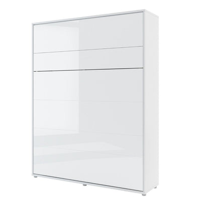 BC-12 Vertical Wall Bed Concept 160cm With Storage Cabinets and LED