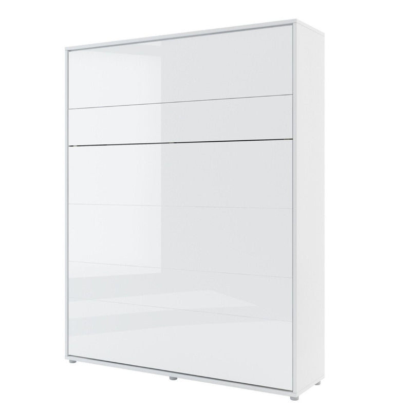 BC-12 Vertical Wall Bed Concept 160cm With Storage Cabinets and LED