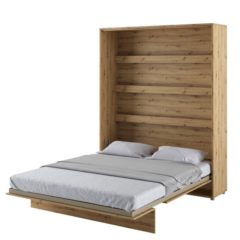 BC-12 Vertical Wall Bed Concept 160cm With Storage Cabinets and LED