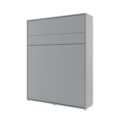 BC-13 Vertical Wall Bed Concept 180cm With Storage Cabinets and LED
