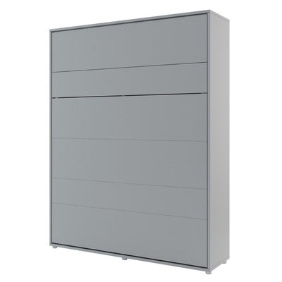 BC-12 Vertical Wall Bed Concept 160cm With Storage Cabinets and LED