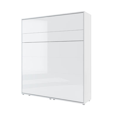 BC-13 Vertical Wall Bed Concept 180cm With Storage Cabinets and LED