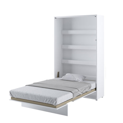 BC-02 Vertical Wall Bed Concept 120cm With Storage Cabinets and LED