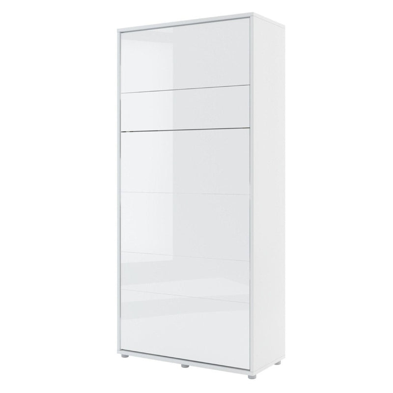 BC-03 Vertical Wall Bed Concept 90cm With Storage Cabinets and LED