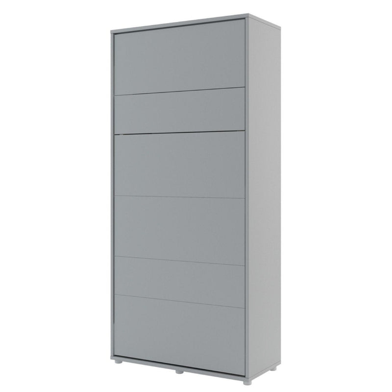 BC-03 Vertical Wall Bed Concept 90cm With Storage Cabinets and LED