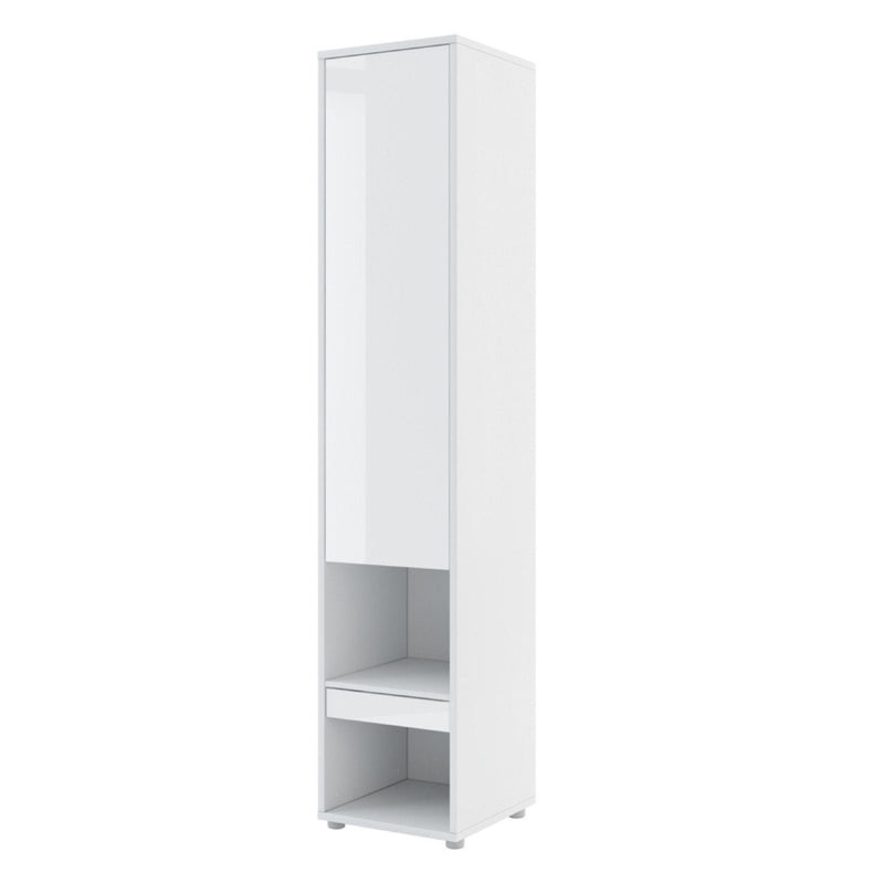 BC-03 Vertical Wall Bed Concept 90cm With Storage Cabinets and LED