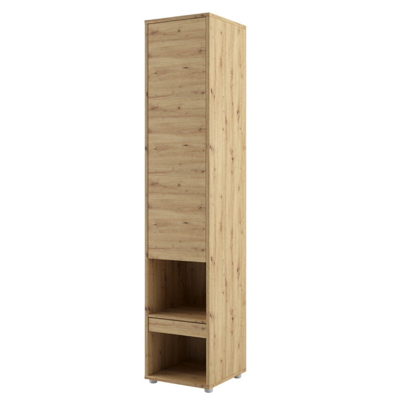 BC-03 Vertical Wall Bed Concept 90cm With Storage Cabinets and LED