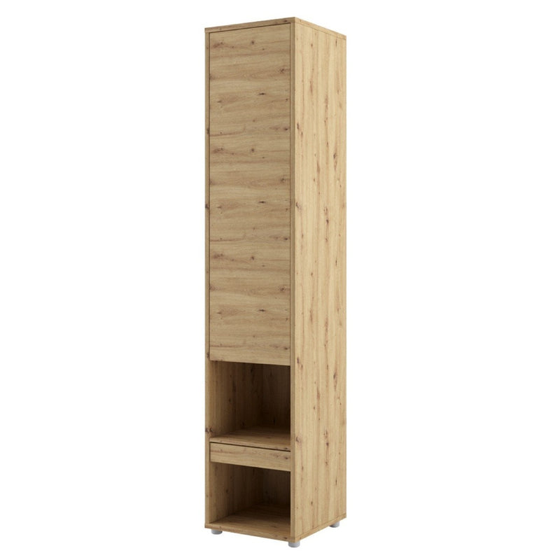 BC-01 Vertical Wall Bed Concept 140cm With Storage Cabinets and LED