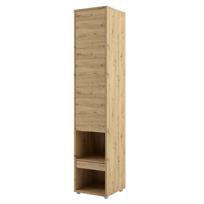 BC-02 Vertical Wall Bed Concept 120cm With Storage Cabinets and LED