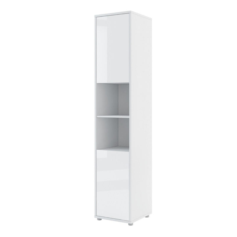 BC-02 Vertical Wall Bed Concept 120cm With Storage Cabinets and LED