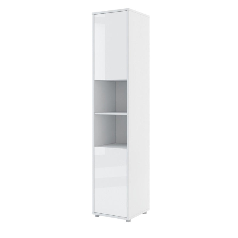 BC-01 Vertical Wall Bed Concept 140cm With Storage Cabinets and LED