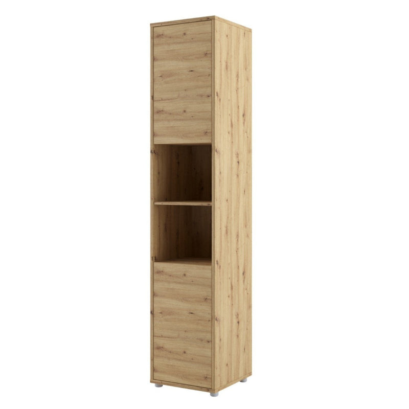 BC-02 Vertical Wall Bed Concept 120cm With Storage Cabinets and LED