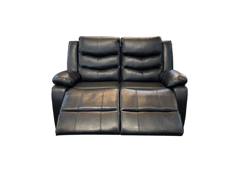 ROMA 3+2 RECLINER HIGH QUALITY AIR LEATHER - BLACK