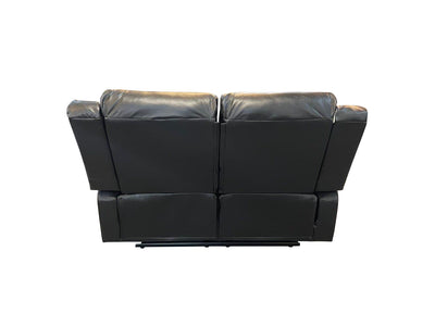 ROMA 3+2 RECLINER HIGH QUALITY AIR LEATHER - BLACK