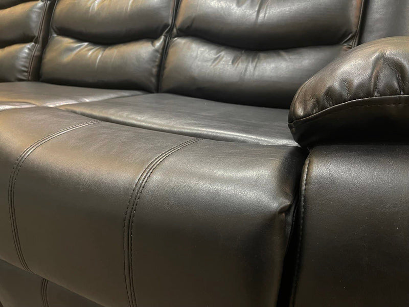 ROMA 3+2 RECLINER HIGH QUALITY AIR LEATHER - BLACK