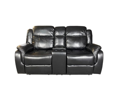 VENICE Air leather 3+2 Sofa set - Black