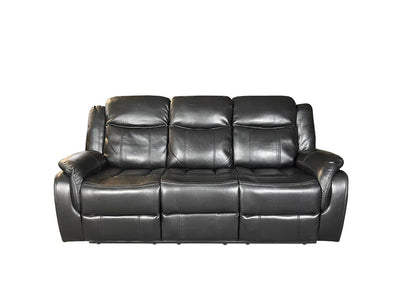 VENICE Air leather 3+2 Sofa set - Black