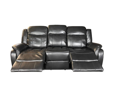 VENICE Air leather 3+2 Sofa set - Black