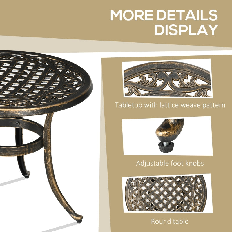 Industrial Side Table- Bronze