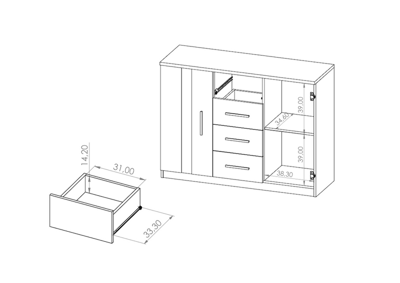 Bono Chest Of Drawers 120cm