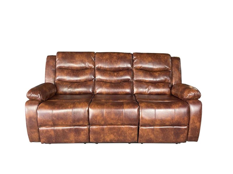 ROMA 3 SEAT RECLINER HIGH QUALITY AIR LEATHER - BROWN