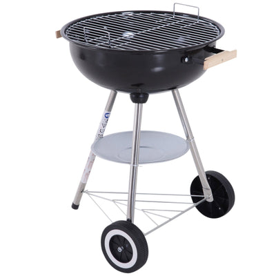 Portable Round Kettle Charcoal Grill BBQ Smoker