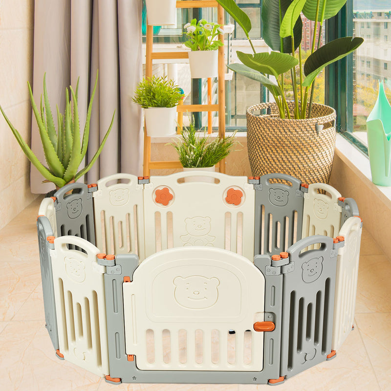 Baby Playpen with Door and External Lock for Indoors or Outdoors