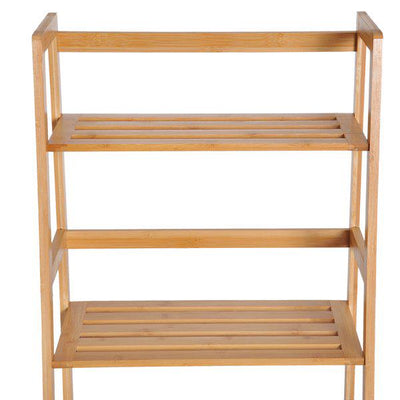 Bamboo Freestanding 4-Tier Ladder Bookcase - Natural Color