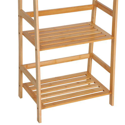 Bamboo Freestanding 4-Tier Ladder Bookcase - Natural Color