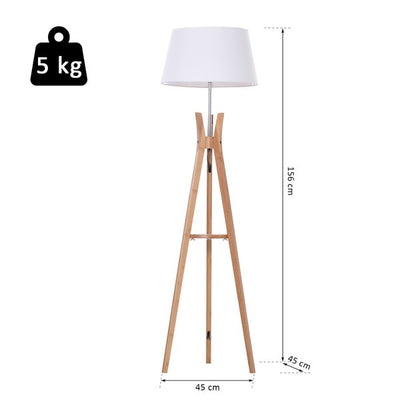 Freestanding Tripod Floor Lamp W/ Shelf