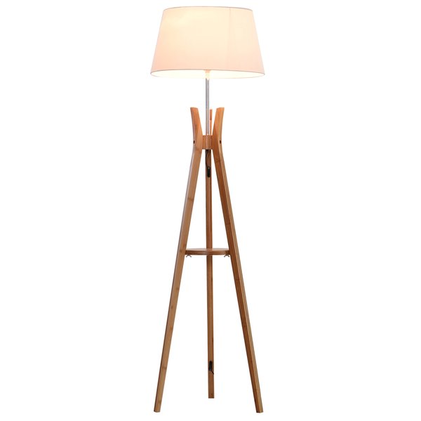 Freestanding Tripod Floor Lamp W/ Shelf