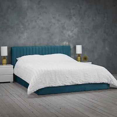 Berlin Teal Small Double Ottoman Bed