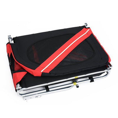 Bicycle Pet Trailer In Steel Frame - Red/Black