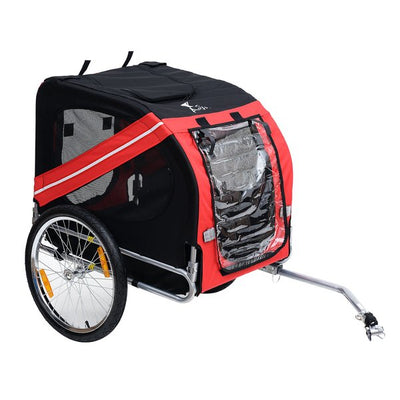 Bicycle Pet Trailer In Steel Frame - Red/Black