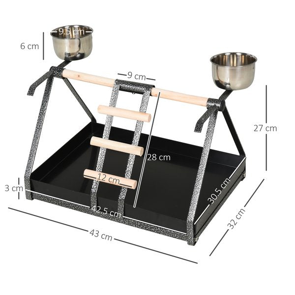 Birds Stainless Steel Feeder W/ Fir Wood Perch