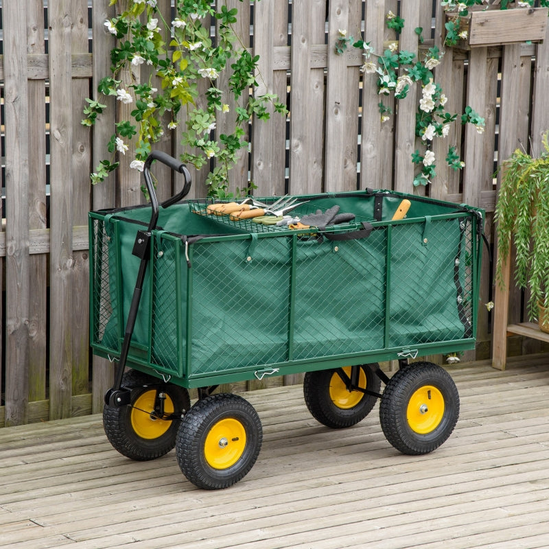 4 Wheel Trolley Cart Dump Wheelbarrow Tipper Truck