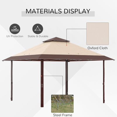 4 X 4m Pop-up Gazebo, With Roller Bag - Brown