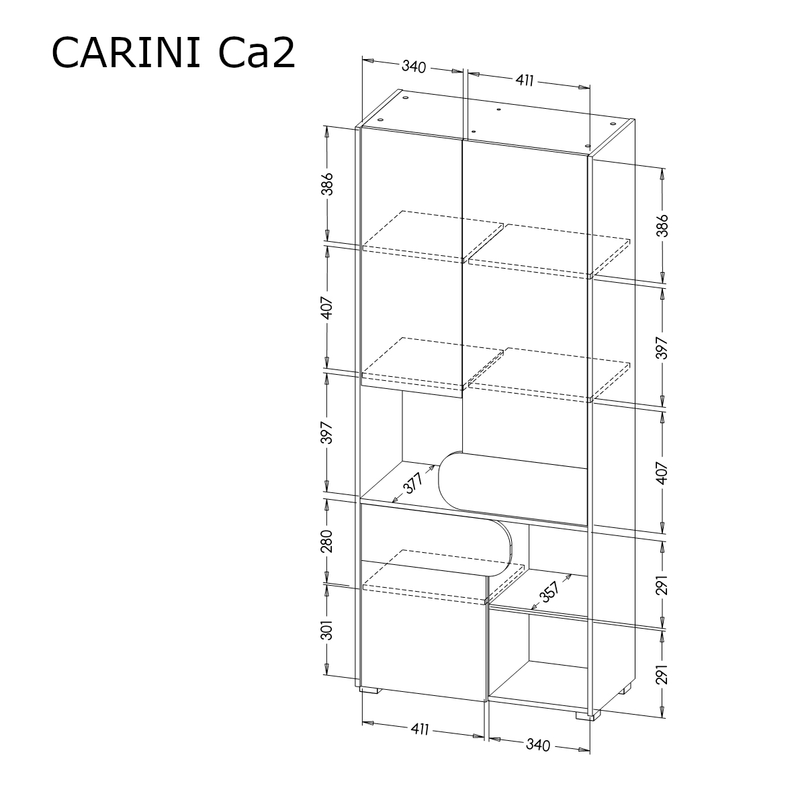 Carini CA2 Tall Cabinet