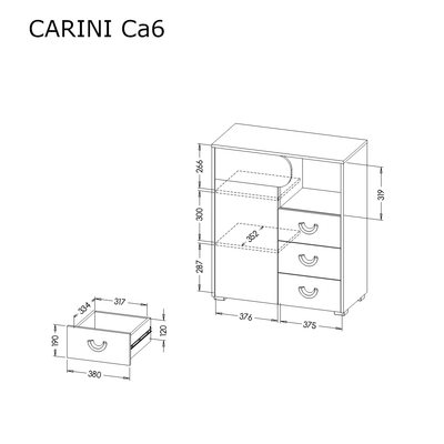 Carini CA6 Sideboard Cabinet