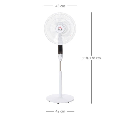 54'' Pedestal Stand Fan, Black White