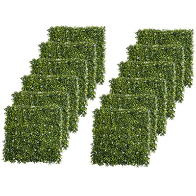 12PCS  Artificial Boxwood Wall Panel