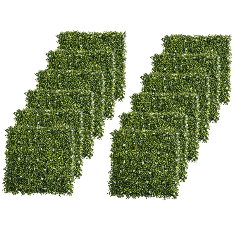 12PCS  Artificial Boxwood Wall Panel