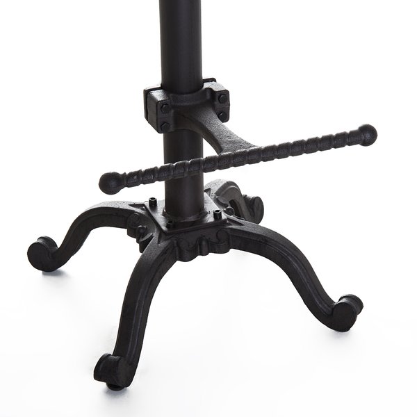 Cast Iron Adjustable Height Industrial Bar Stool With Footrest