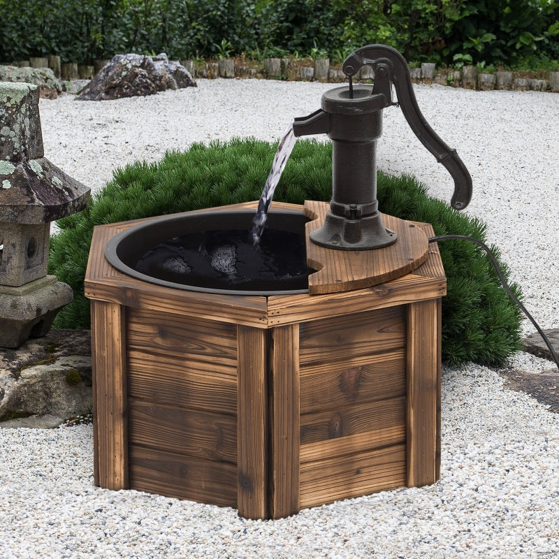 Wooden Electric Water Fountain Garden Ornament